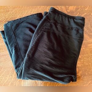 Dark Black Calvin Klein Cropped Sweatpants Joggers Cotton Women’s Sz Large